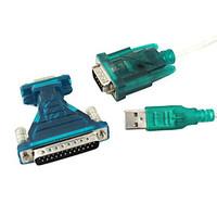 USB 2.0 to 9/25 pin Serial RS232 Cable DB9/DB25 Adapter