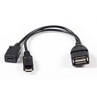 USB Female to Micro USB Male Micro USB Female OTG Cable