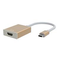 USB 3.1 Type-C to HDMI 4K 1080P HDTV Digital Adapter Cable for Macbook for Macbook Chromebook Pixel Lumia 950XL Gold