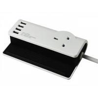 usb desktop charging station with 4 x usb ports white sdeskt