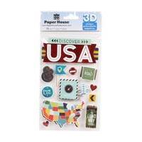 USA 3D Stickers