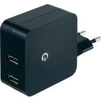 USB charger Mains socket VOLTCRAFT SPS-2400/2+ Max. output current 4800 mA 2 x USB