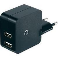 USB charger Mains socket VOLTCRAFT SPS-2400/2 Max. output current 2400 mA 2 x USB