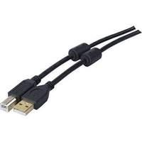 usb 20 ab cord ferrites gold black 1 m