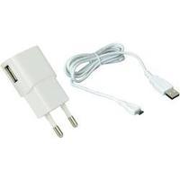 USB charger Mains socket HN Power HNP06-USBV2-SET1-WHITE-C Max. output current 1200 mA 1 x Micro USB, USB