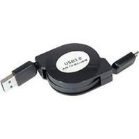 Usb 3.0 A Male To Micro Usb B Male Retractable Cord- 1 M