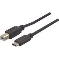 Usb 2.0 B/c Cord Black- 1 M