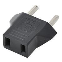 US Plug to EU Power Plug Adapter - Black