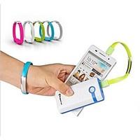 USB to Micro USB Wrist Band Data Charging Cable for Samsung S4/5 HTC LG and Others (Assorted Colors)