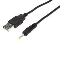 USB Charge Cable to DC 2.5mm Plug/Jack(Black, 0.65M)