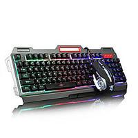 USB Multi Color Backlit Gaming Micro Denifition 1200-1600-2400-3200 Mouse Gaming Ergonomic keyboard Mouse Kit