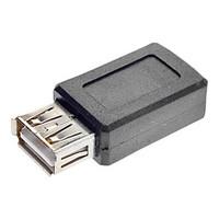 usb a female to mini usb female converter adapter black