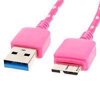 usb 30 to micro usb 30 mm cable net plated black for samsung note 31m