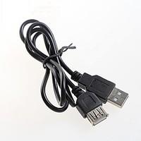 USB 2.0 Male to Female Extension Extended Black Data Cable
