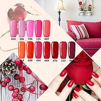USA ONLY Nail Gel Perfect Red Color System Nail Polish UVLED Lamp Gel Soak Off Nail Polish Red Rose
