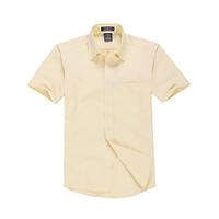 UShark Oxford Yellow Striped Short Sleeve Shirt/DNJF-012