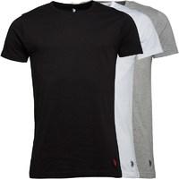 U.S. POLO ASSN. Mens Three Pack T-Shirt White/Grey/Black