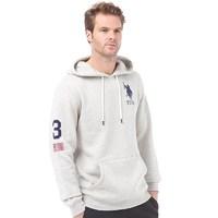 us polo assn mens roark hoody light grey marl