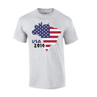 usa 2014 country flag t shirt grey