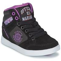 us marshall datacha girlss childrens shoes high top trainers in black