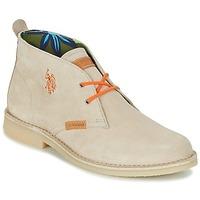 us polo assn amadeus mens mid boots in beige