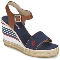 us polo assn nymphea womens sandals in blue