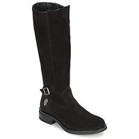 us polo assn isabel womens high boots in black