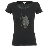 U.S Polo Assn. CRYSTAL D.HORSE women\'s T shirt in black