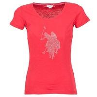 U.S Polo Assn. CRYSTAL D.HORSE women\'s T shirt in pink