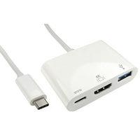 USB Type C to Ethernet Adapter with 3 Port USB Hub