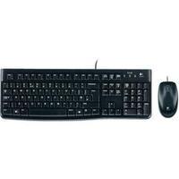 USB keyboard/mouse combo Logitech Desktop MK120 Splashproof Black