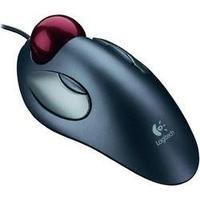 usb trackball optical logitech trackman marble black