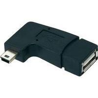 USB 2.0 Adapter [1x USB 2.0 connector Mini B - 1x USB 2.0 port A] Black incl. OTG function Renkforce
