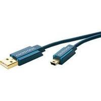 USB 2.0 Cable [1x USB 2.0 connector A - 1x USB 2.0 connector Mini B] 1 m Blue gold plated connectors clicktronic