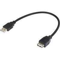 USB 2.0 Cable [1x USB 2.0 connector A - 1x USB 2.0 port A] 0.16 m Black flexible gooseneck cable, gold plated connectors