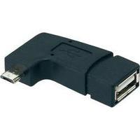 USB 2.0 Adapter [1x USB 2.0 connector Micro B - 1x USB 2.0 port A] Black incl. OTG function Renkforce