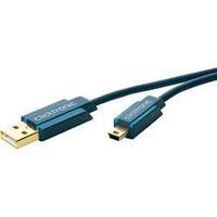 USB 2.0 Cable [1x USB 2.0 connector A - 1x USB 2.0 connector Mini B] 1.80 m Blue gold plated connectors clicktronic