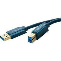 USB 3.0 Cable [1x USB 3.0 connector A - 1x USB 3.0 connector B] 0.50 m Blue gold plated connectors clicktronic