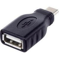 USB 2.0 Adapter [1x USB-C plug - 1x USB 2.0 port A] Black incl. OTG function, gold plated connectors Renkforce