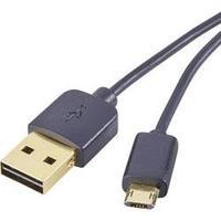 USB 2.0 Cable [1x USB 2.0 connector A - 1x USB 2.0 connector Micro B] 1 m Black Duplex use connector, gold plated connec