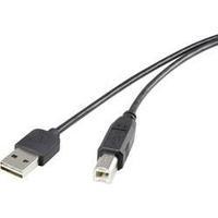 USB 2.0 Cable [1x USB 2.0 connector A - 1x USB 2.0 connector B] 1.80 m Black Duplex use connector, gold plated connector