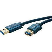 USB 3.0 Extension cable [1x USB 3.0 connector A - 1x USB 3.0 port A] 3 m Blue gold plated connectors clicktronic