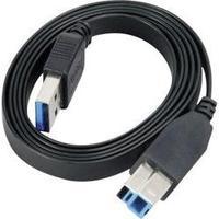 USB 3.0 Cable [1x USB 3.0 connector A - 1x USB 3.0 connector B] 2 m Black highly flexible, gold plated connectors, UL-ap