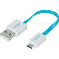 USB 2.0 Cable [1x USB 2.0 connector A - 1x USB 2.0 connector Micro B] 0.15 m Blue highly flexible, gold plated connector
