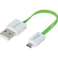 USB 2.0 Cable [1x USB 2.0 connector A - 1x USB 2.0 connector Micro B] 0.15 m Green highly flexible, gold plated connecto