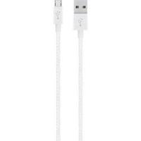 USB 2.0 Cable [1x USB 2.0 connector A - 1x USB 2.0 connector Micro B] 1.20 m White with sleeve Belkin