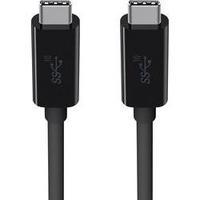 USB 3.1 Cable [1x USB-C plug - 1x USB-C plug] 1 m Black Flame-retardant Belkin