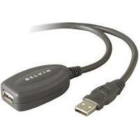 USB 2.0 Extension cable [1x USB 2.0 connector A - 1x USB 2.0 port A] 4.80 m Black UL-approved Belkin