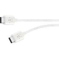 usb 20 cable 1x usb c plug 1x usb c plug 180 m white fabric sleeve bel ...