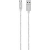 USB 2.0 Cable [1x USB 2.0 connector A - 1x USB 2.0 connector Micro B] 1.20 m Silver with sleeve Belkin